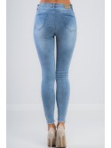 Pantaloni denim cu crapaturi la genunchi 27151 - Magazin online - Boutique